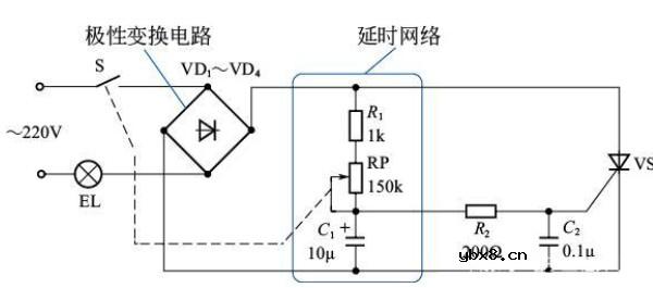 调光电路原理图（可控硅调光电路/单向晶闸管调光电路/日光灯光敏自动调光电路）