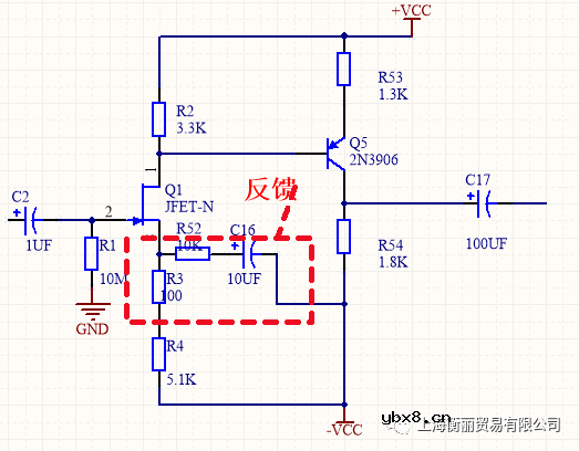 采用N沟JFET与PNP型三极管的放大电路设计