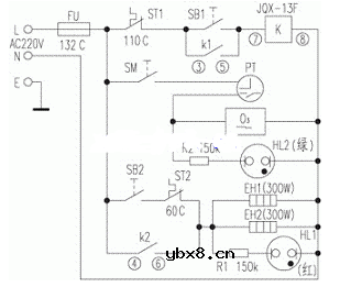 消毒柜电路工作原理图