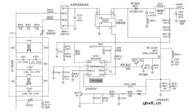 电视机电路图详解（液晶彩电电路/液晶电视电源电路/液晶电视电源板pfc电路）