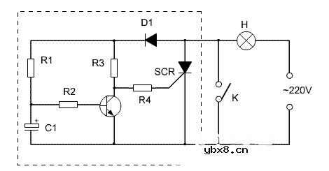 应急灯电路原理图(应急灯充电电路/移相触发无极调光灯电路/照明灯关灯自动延时熄灭电路)