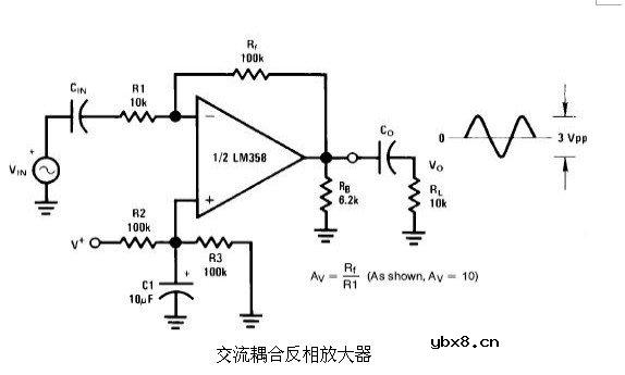 6种简单电路图之LM358应用电路图（直流耦合低通RC有源滤波器 低漂移峰值检测器）