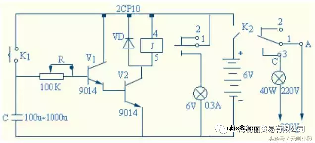 继电器的构造和工作原理 延时开关电路图讲解