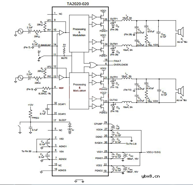 经典功放电路图之A类，B类，AB类，D类，G类，H类，T类功放电路图详解