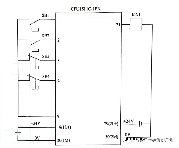 电动机点动控制电路图 两地控制电动机启停电路原理图