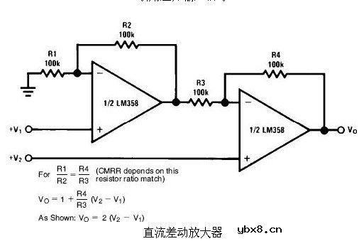 6种简单电路图之LM358应用电路图（直流耦合低通RC有源滤波器 低漂移峰值检测器）