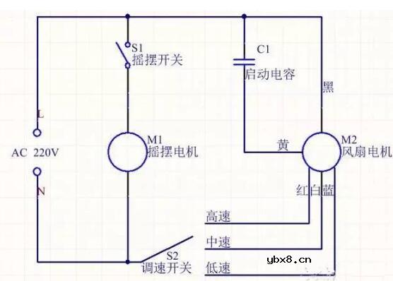 电风扇电路原理图