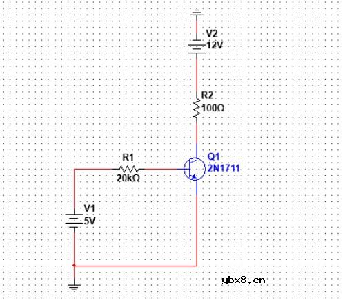 怎么用仿真软件将设计的三极管开关仿真运行起来