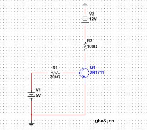 怎么用仿真软件将设计的三极管开关仿真运行起来