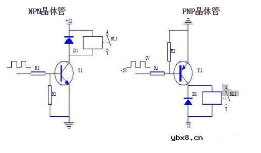 NPN三极管驱动继电器原理