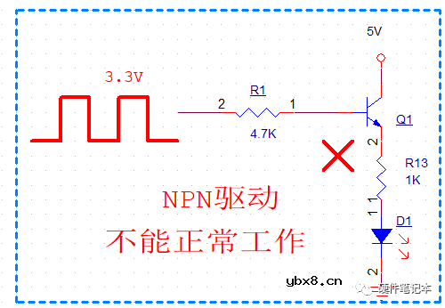 三极管驱动电路与推挽电路错误分析
