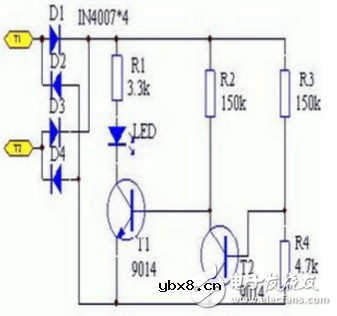 两个9014三极管简易开关电路分析