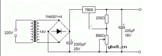 7805稳压器电路图