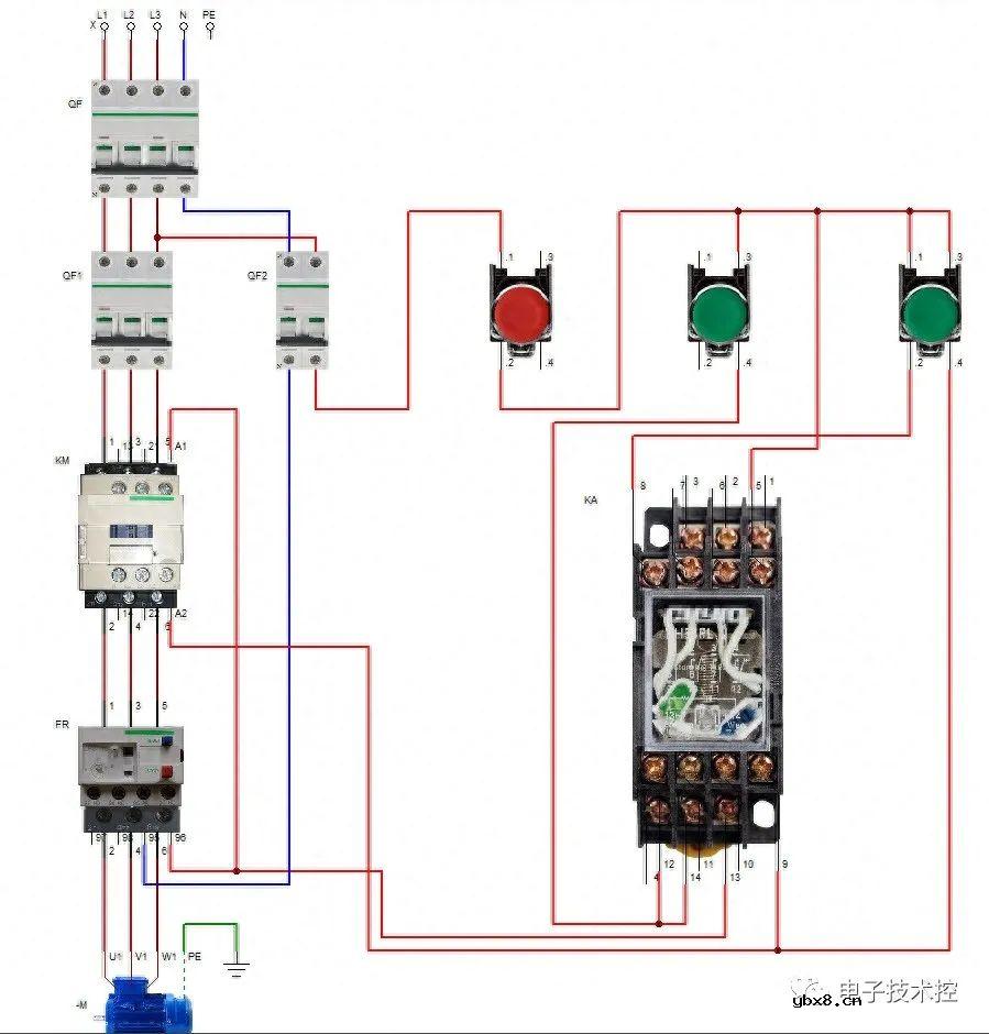 电动机的点动与连续运行控制电路图解