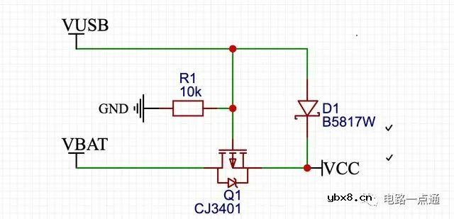基于MOS管的双电源自动切换电路设计