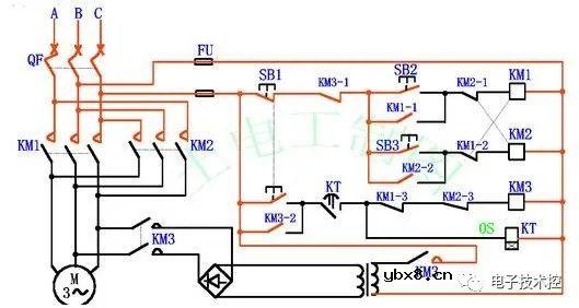 三相异步电动机能耗制动电路图和工作原理讲解