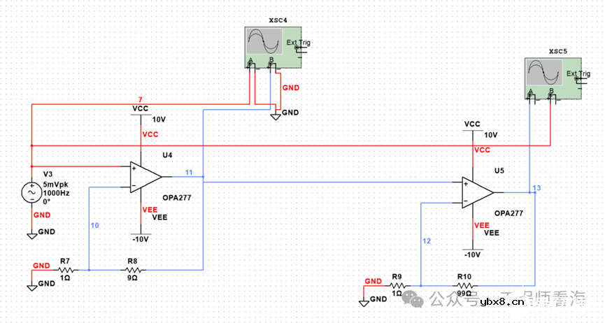 短小精悍：5mV1kHz信号放大1000倍，需要注意什么？