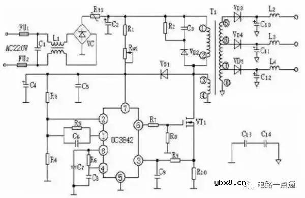 常见5种电源电路图及原理讲解