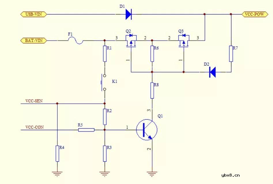 USB与电池供电切换电路设计