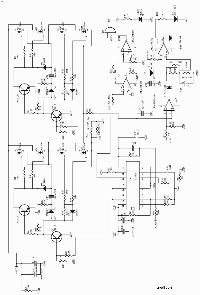 一种工频风力发电储能逆变电路