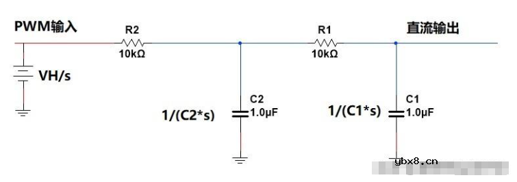 用于PWM滤波的二阶RC低通滤波电路详解
