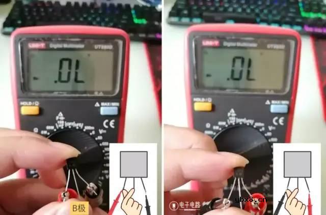从0学电路，万用表演示测量三极管方法