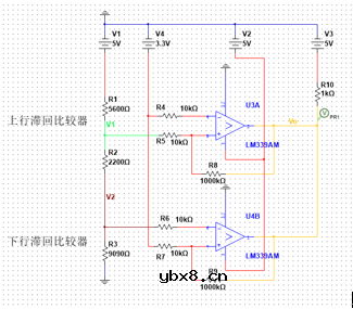迟滞比较器电路结构图及电路分析