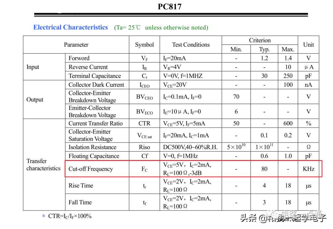 光耦在电子电路中作用、关键参数详解