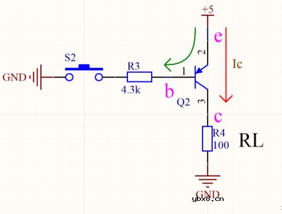 看下三极管的应用电路