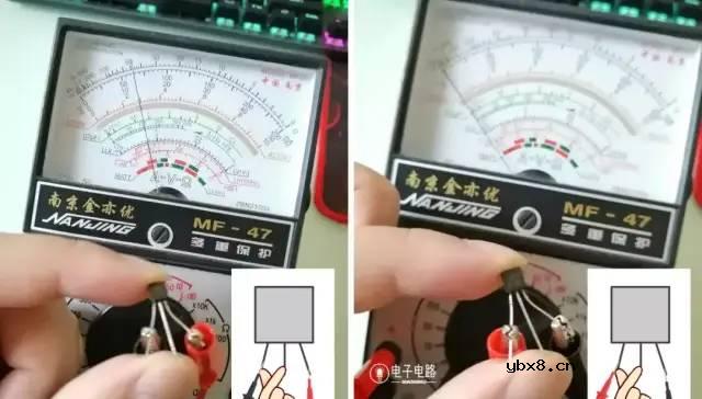 从0学电路，万用表演示测量三极管方法