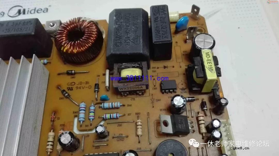 美的电磁炉通电无反应技改维修VIPer12A代换FSD200 