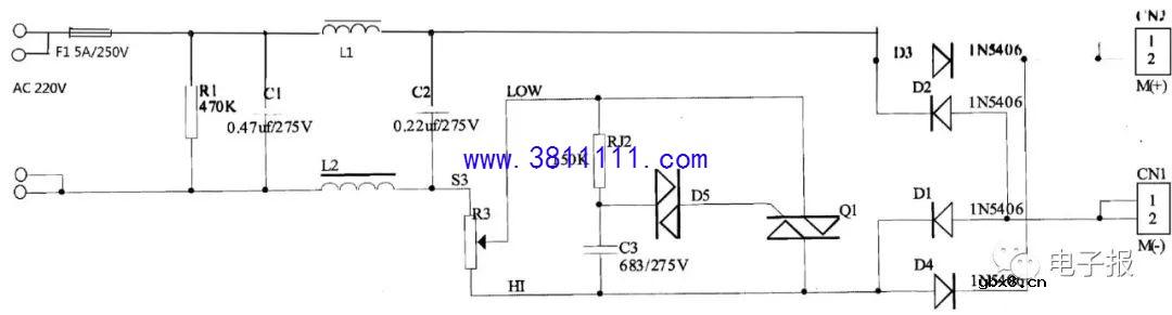 美的JE701型果汁机电路分析与故障检修方法 