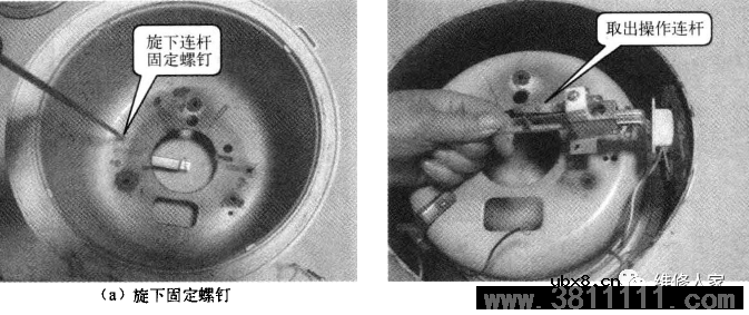 黑白图片详细讲解电饭煲的拆卸技巧。 