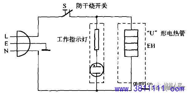 常见电热水壶的内部结构及电路原理。 