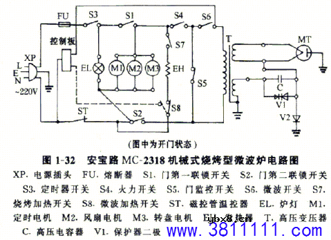 微波炉原理和维修(含电路图) 