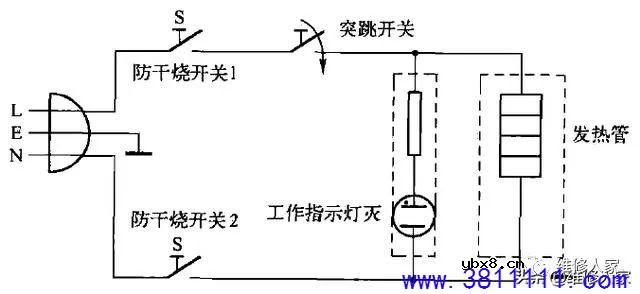 常见电热水壶的内部结构及电路原理。 