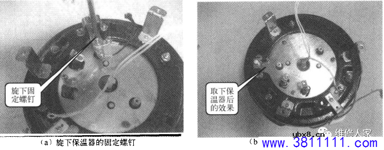 黑白图片详细讲解电饭煲的拆卸技巧。 