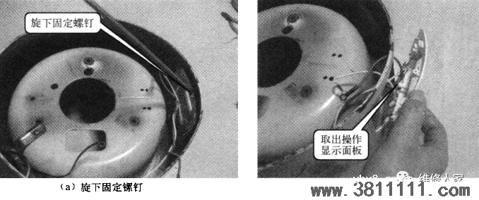 黑白图片详细讲解电饭煲的拆卸技巧。 