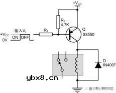 三极管驱动继电器