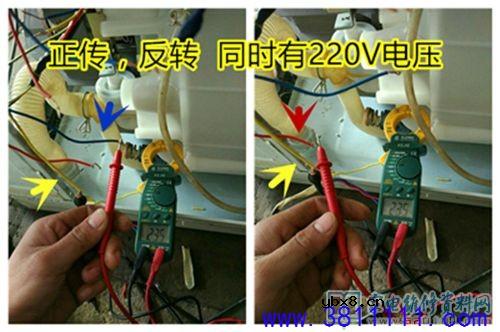 金羚波轮电机嗡嗡响不能洗衣和脱水的故障维修 