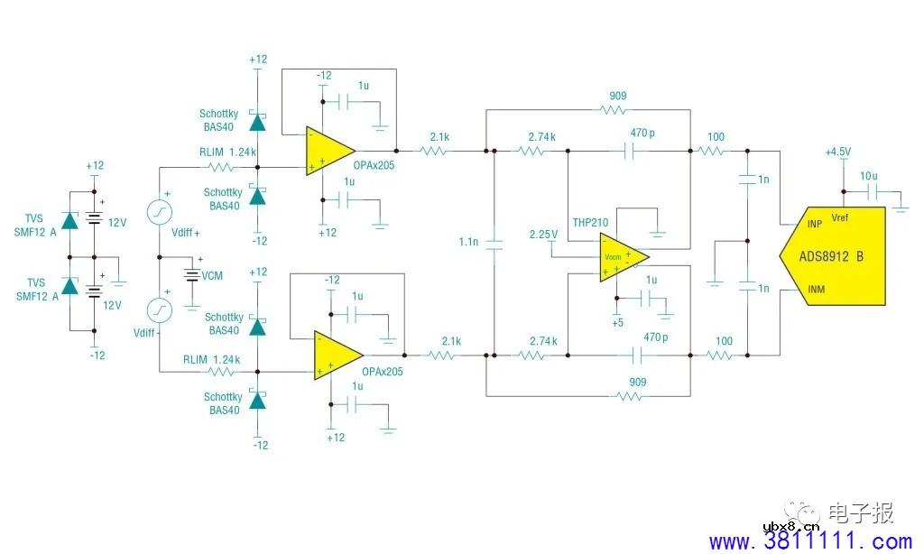 为放大器模拟输入模块提供强大的输入过压保护 
