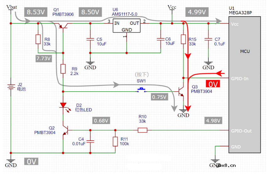一键开关机电路图 一键开关机电路原理详解