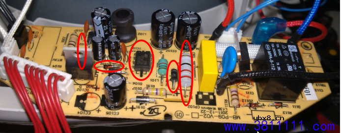 美的电饭煲(MB-FD402E)不开机，指示灯不亮维修心得分享 