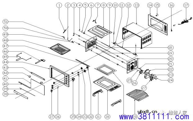 惠而浦蒸汽电烤箱维修技术手册 