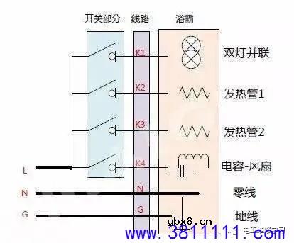 浴霸接线图详细图解 浴霸安装时应该如何接线 