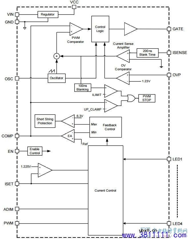 液晶电源管理芯片MP3398A是一款具有4个电流通道的升压控制器 
