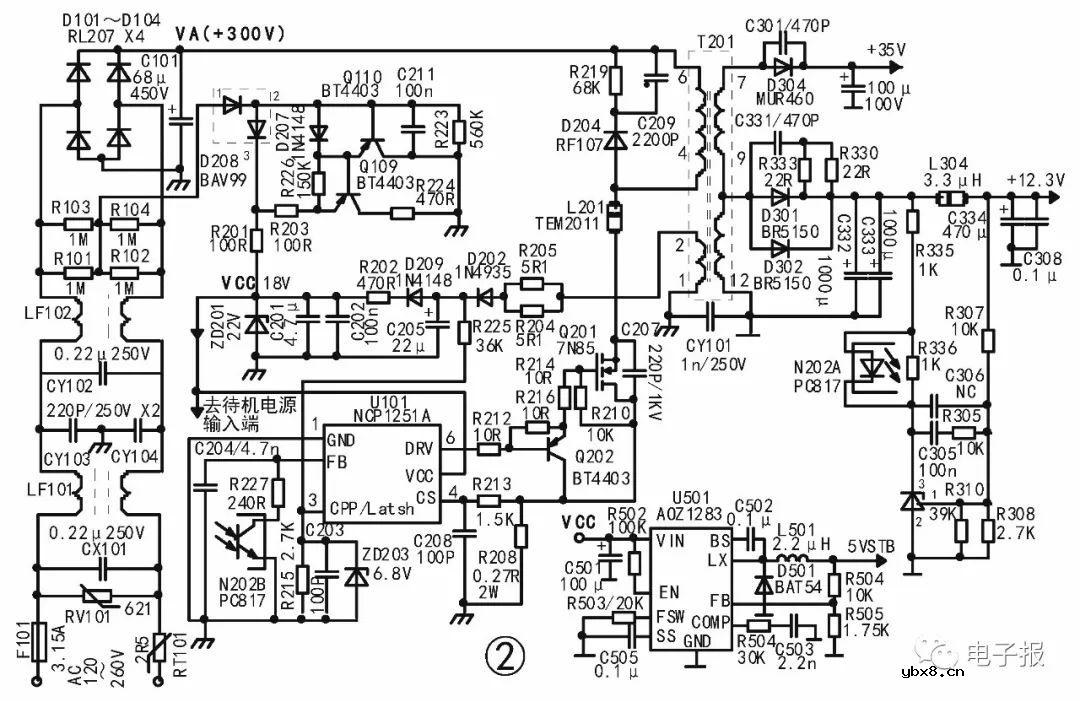 长虹HSU25D-1M型电源+LED背光驱动二合一板原理与检修（一） 