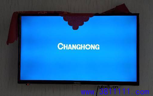 长虹LED32C1000N型液晶电视机，开机后一直显示“CHANGHONG"图标的维修 