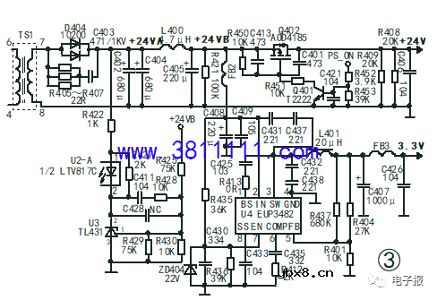 TCL IPE06R31型(电源+LED背光驱动)二合一板原理与检修（3） 