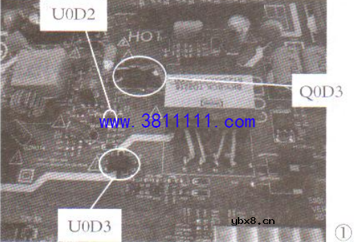 创维32E3000型淡晶电视雷击三无故障检修 